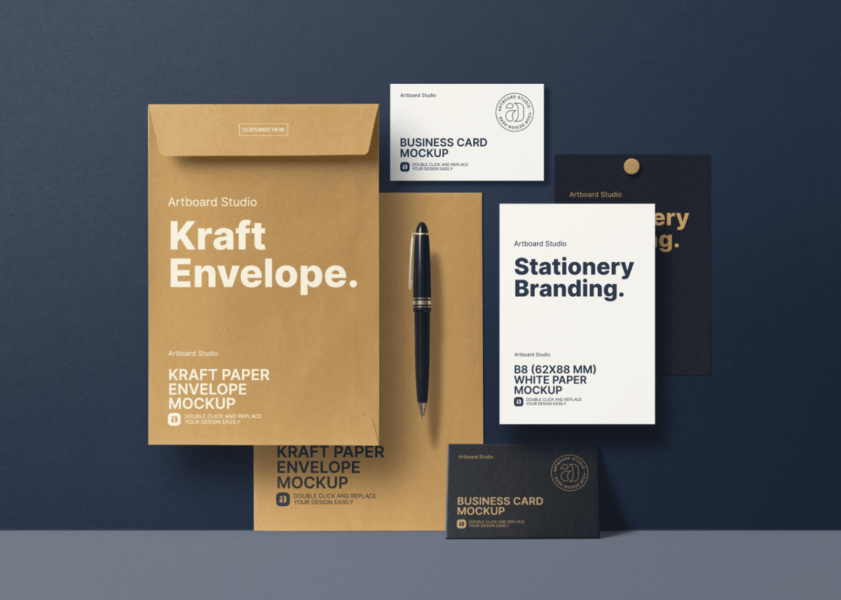 Just paste your designs and save to get this final amazing . Corporate Stationery Branding Identity Mockup Template