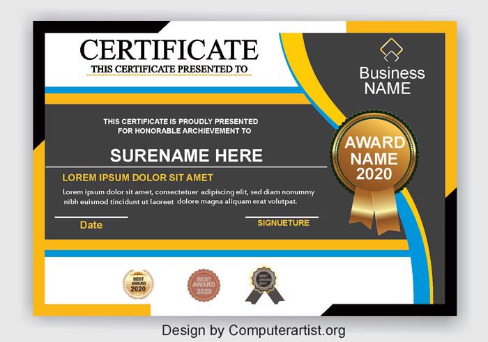 Are you looking for free cdr files templates? Free Printable Certificates Download Free Psd And Cdr File Certificate Design Template Computerartist Computer Artist