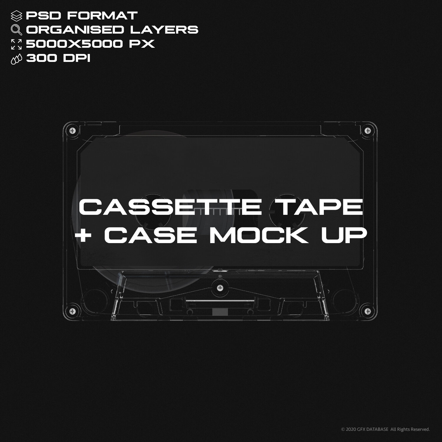 Cassette case mock up + tape. Cassette Tape Case Mock Up Gfx Database