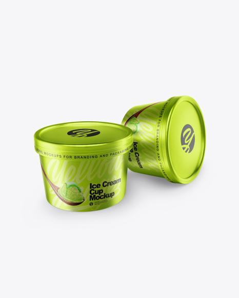 Green fruit popsicle ice cream mockup. 100 Best Ice Cream Cup Mockups Graphic Design Resources