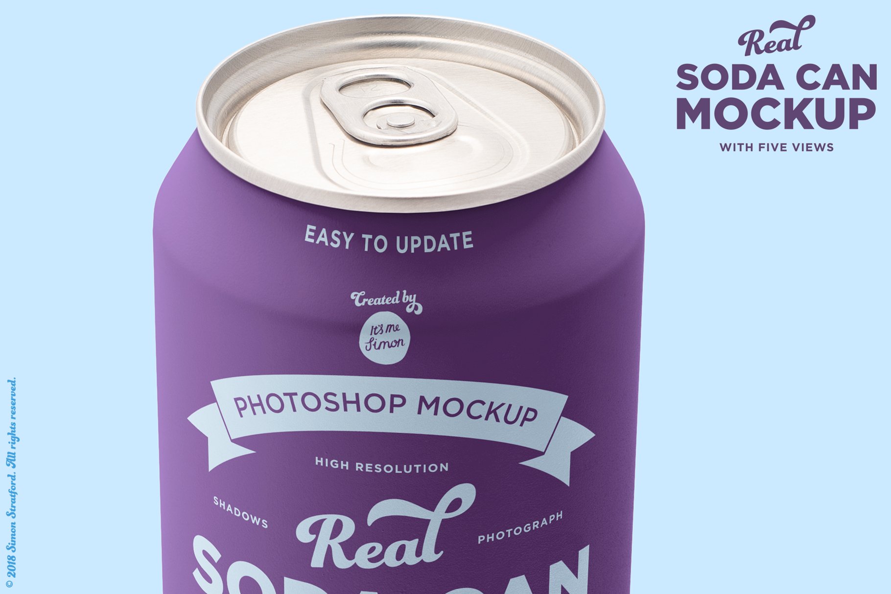 Free aluminium can mockup (psd). Soda Can Mockup For Photoshop Combines Real Photography With 3d