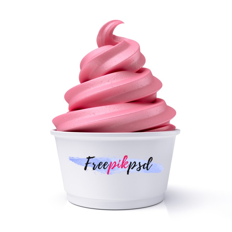 Pink fruit popsicle ice cream with sprinkles mockup. 100 Best Ice Cream Cup Mockups Graphic Design Resources