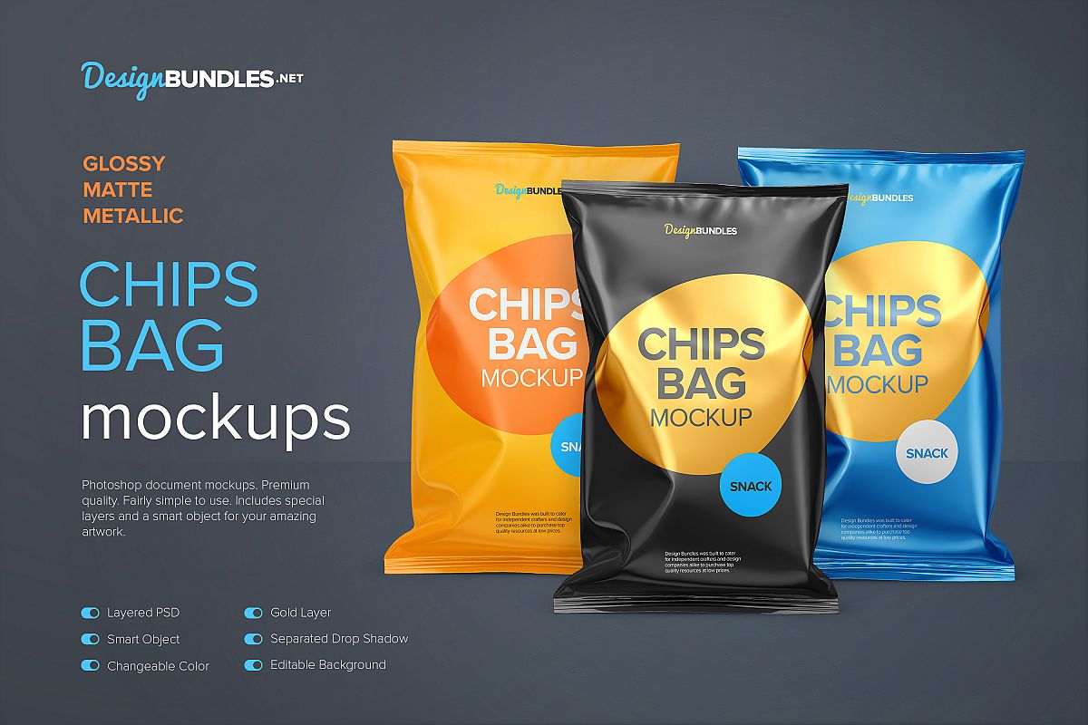 Find & download free graphic resources for chips bag. 170 Best Snack Bag Mockup Templates Free Premium