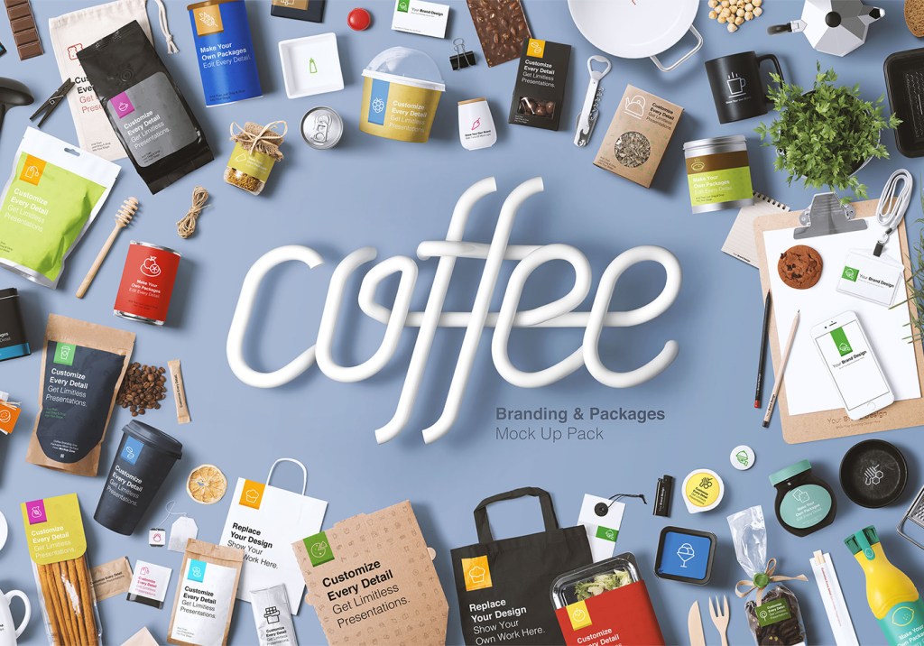 33+ Download Coffee Branding Mockup Free&nbsp;PSD