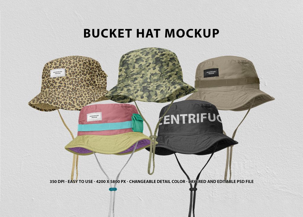 45+ Download Black Bucket Hat Mockup Free&nbsp;PSD