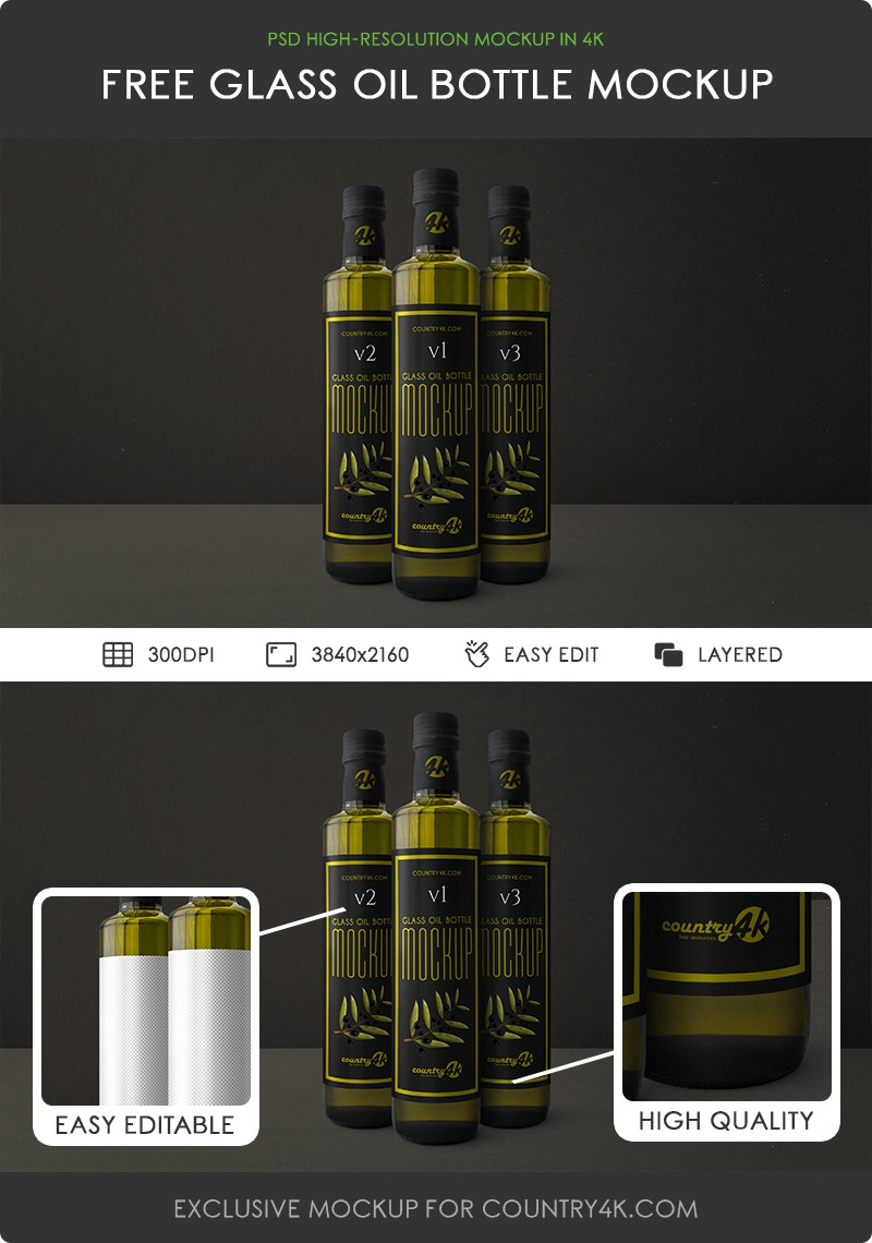 16+ Download Oil Bottle Mockup Psd Free&nbsp;PSD