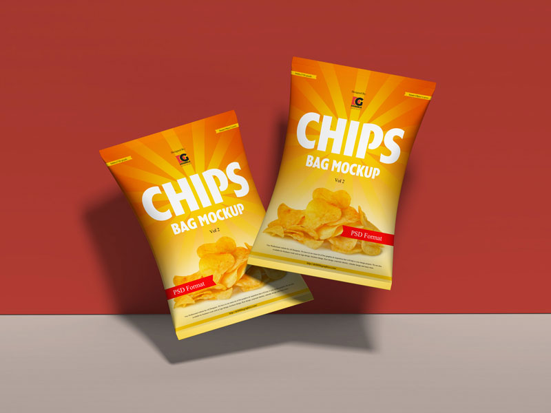 18+ Download Chips Packaging Design Mockup Psd Free&nbsp;PSD