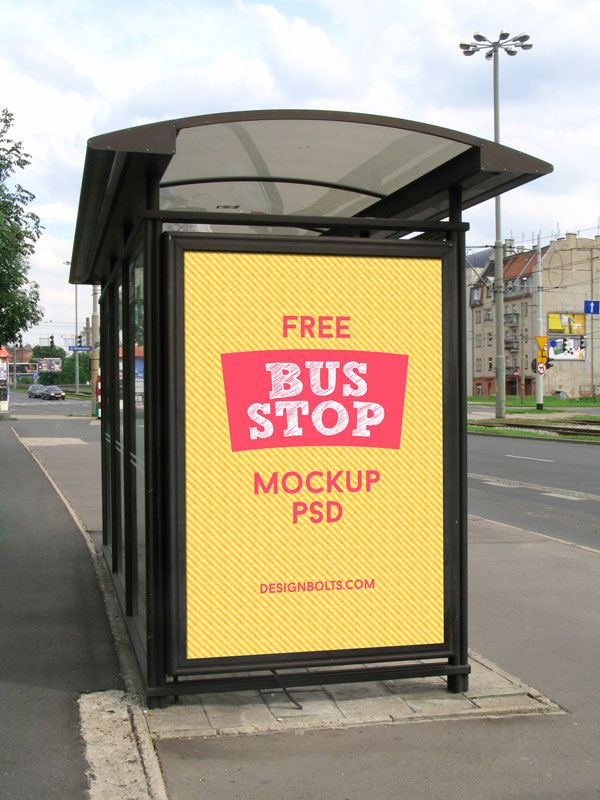 13+ Download Free Bus Stop Mockup Psd&nbsp;PSD