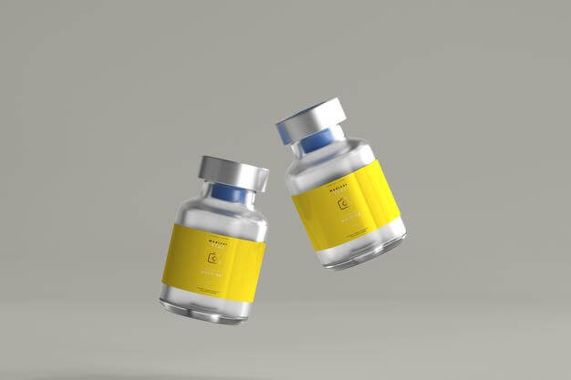 30+ Download Vial Bottle Mockup Free&nbsp;PSD