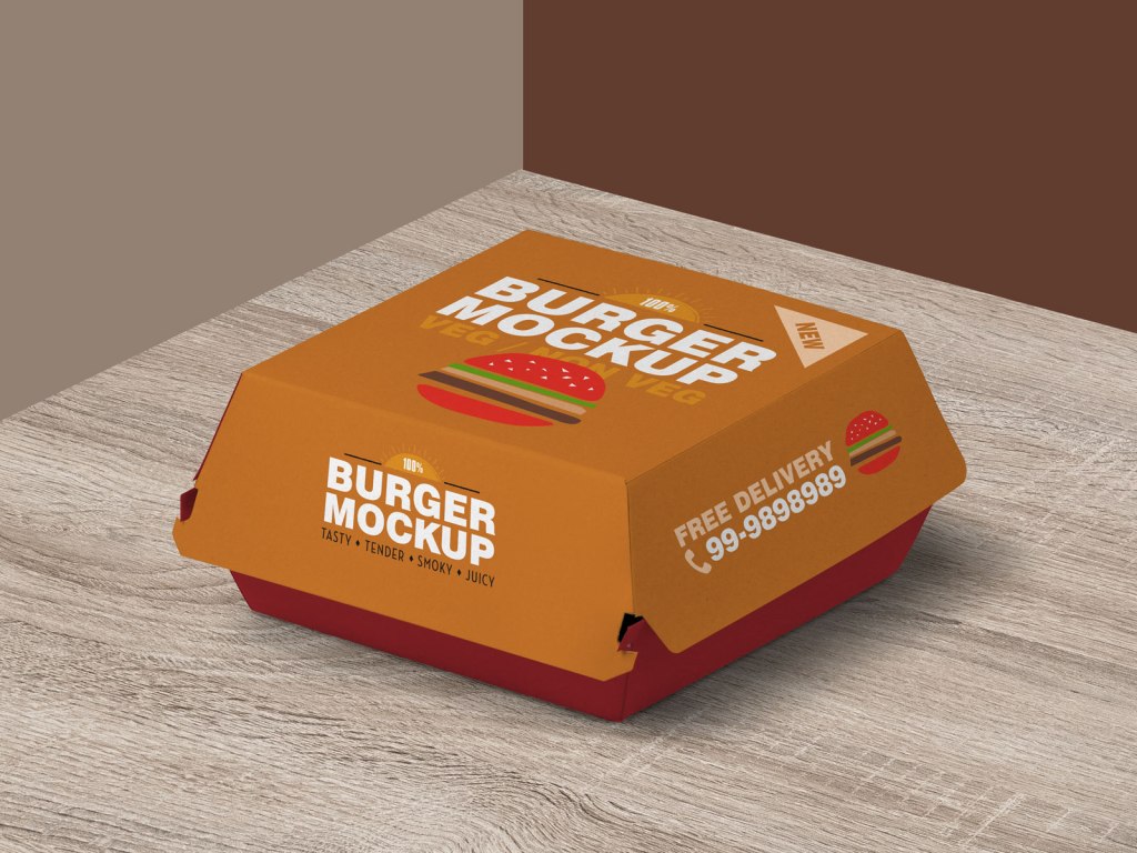 25+ Download Free Burger Box Mockup&nbsp;PSD
