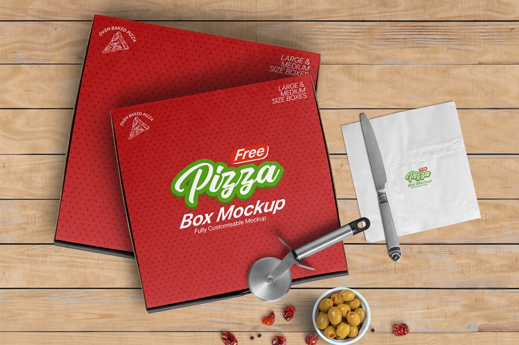 31+ Download Pizza Box Packaging Mockup Free&nbsp;PSD