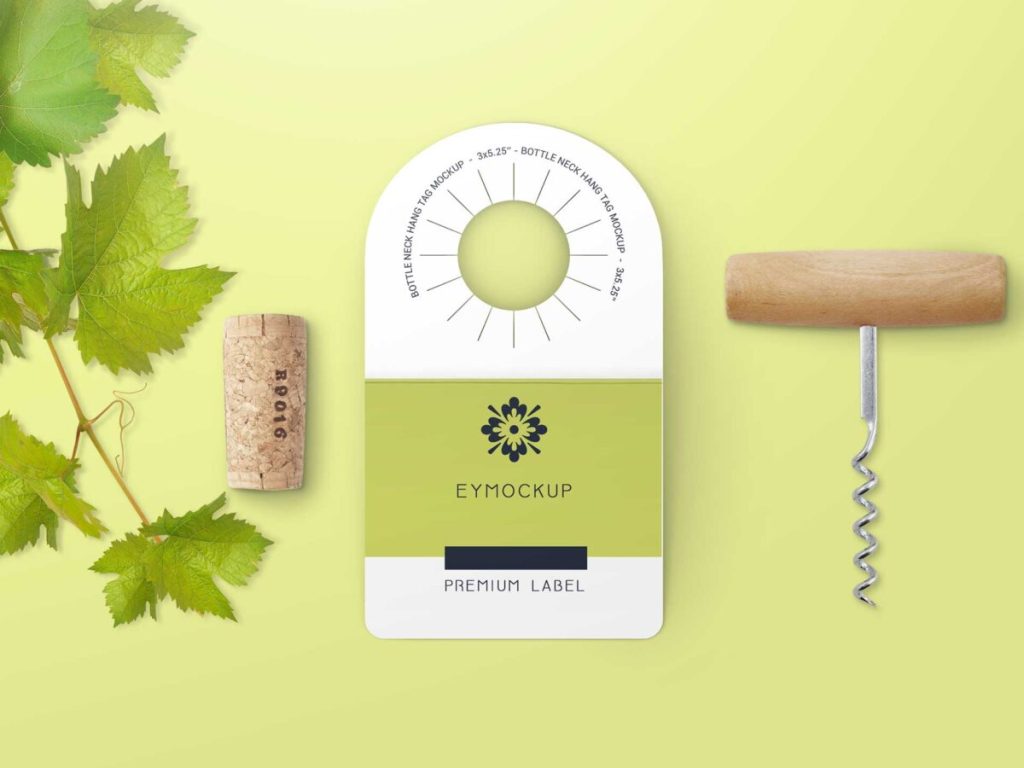 33+ Download Bottle Neck Tag Mockup Free&nbsp;PSD